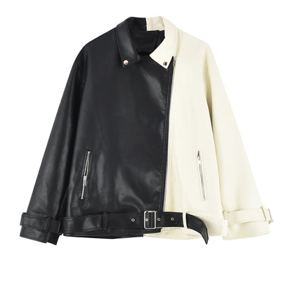 VESPER™ Vector Veste Biker Courte en Cuir Lavé
