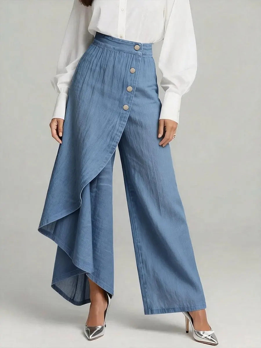 LUXORIA™ Atlas – Pantalon Large Plissé en Tissu Épais : L'Icône Streetwear Chic