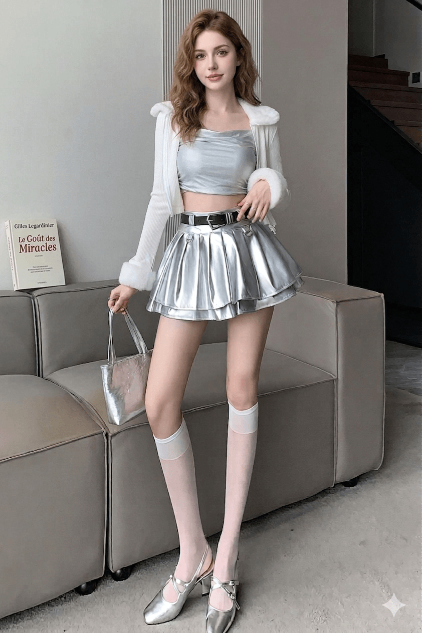LUXORIA™ Jupe Plissée Élégante