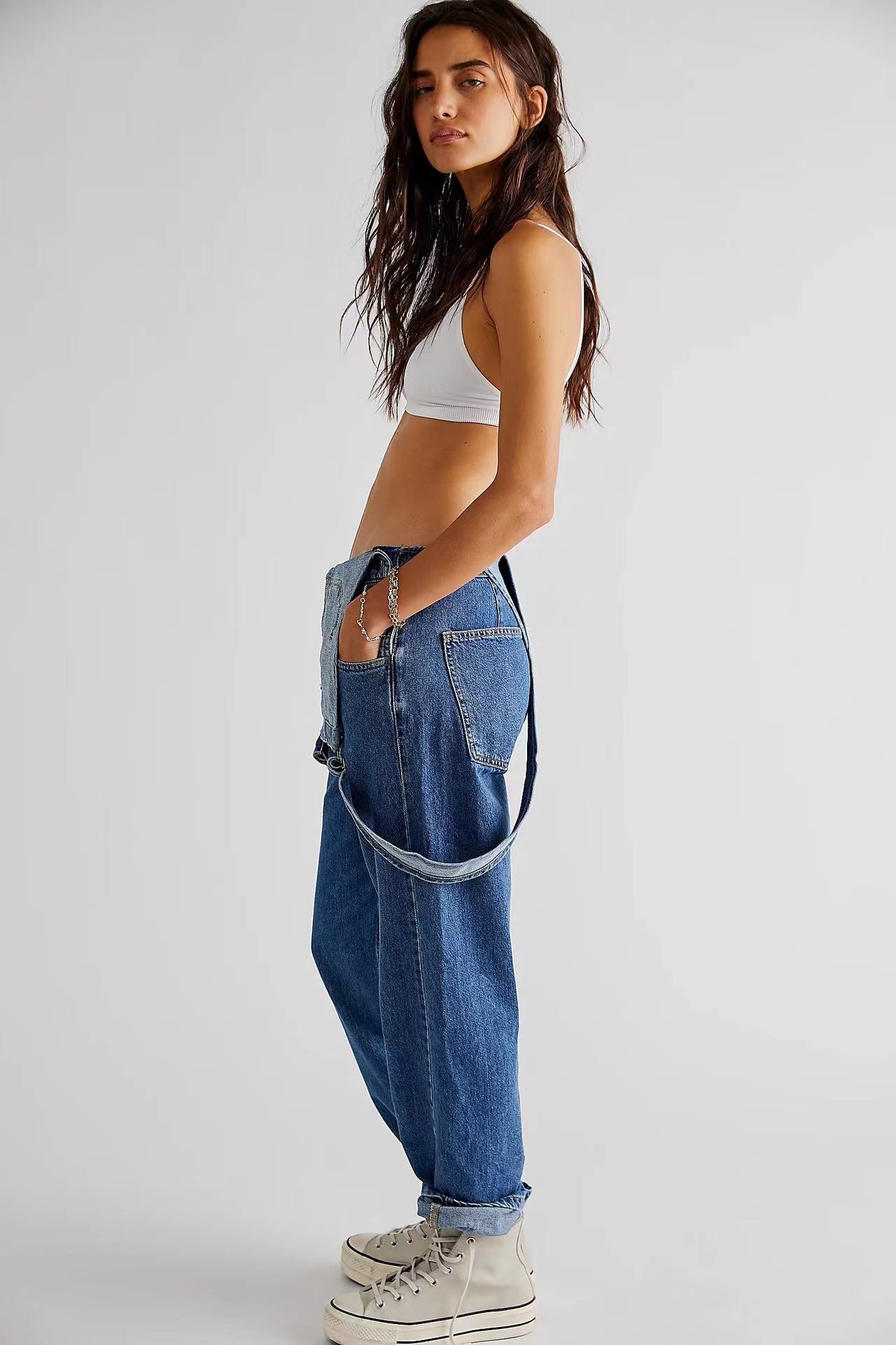 LUXORIA™ Salopette  Jean Large Casual  : Le Minimalisme Urbain District