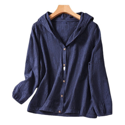 NERA™ Nomade - Chemise à Capuche en Lin & Coton | Cardigan Ample & Respirant