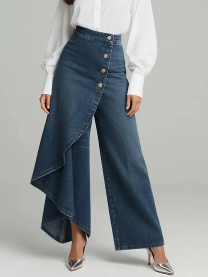 LUXORIA™ Atlas – Pantalon Large Plissé en Tissu Épais : L'Icône Streetwear Chic