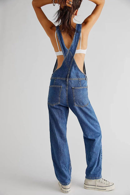 LUXORIA™ Salopette  Jean Large Casual  : Le Minimalisme Urbain District