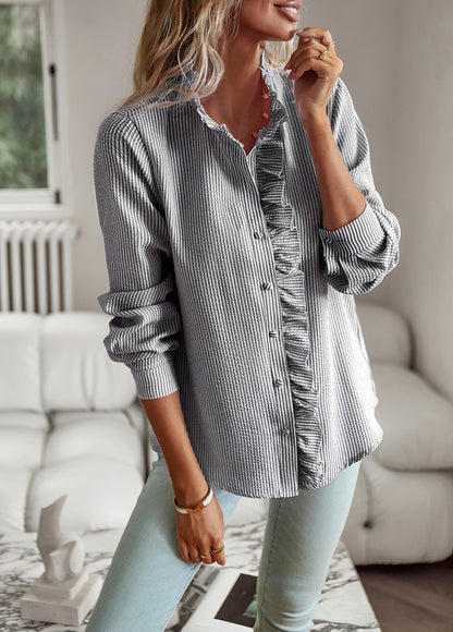 NERA™ Aureva Chemise Rayée Chic Et Professionnelle