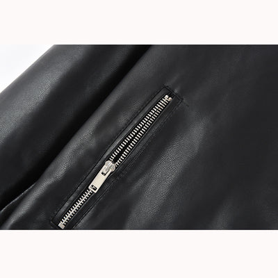 VESPER™ Vector Veste Biker Courte en Cuir Lavé