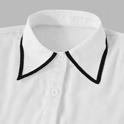 NERA™ Tie Chemise Col Cravate Manches Longues