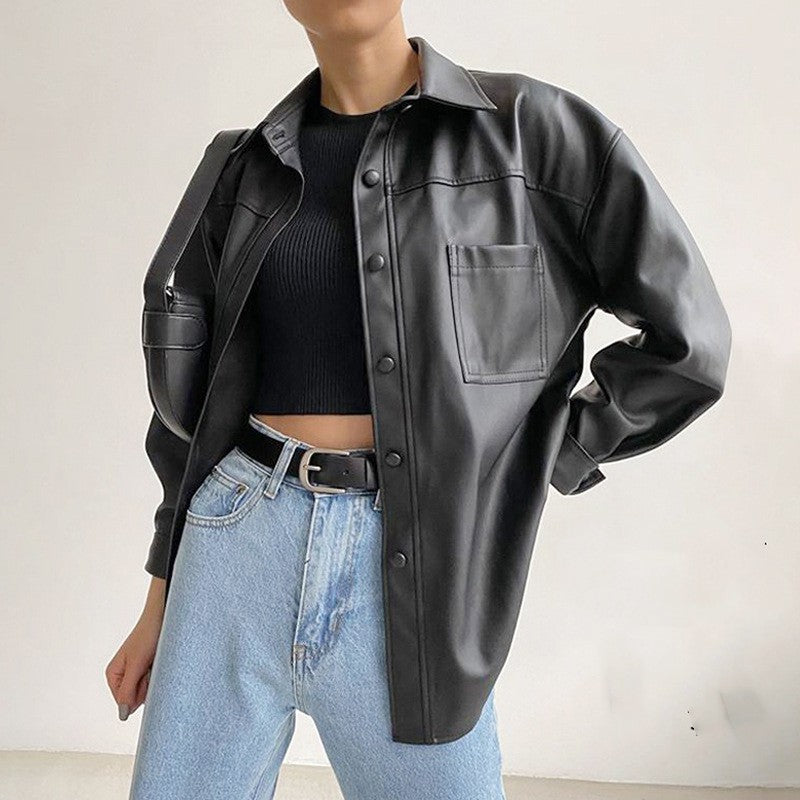 VESPER™ Cipher Veste Biker Ample en Cuir