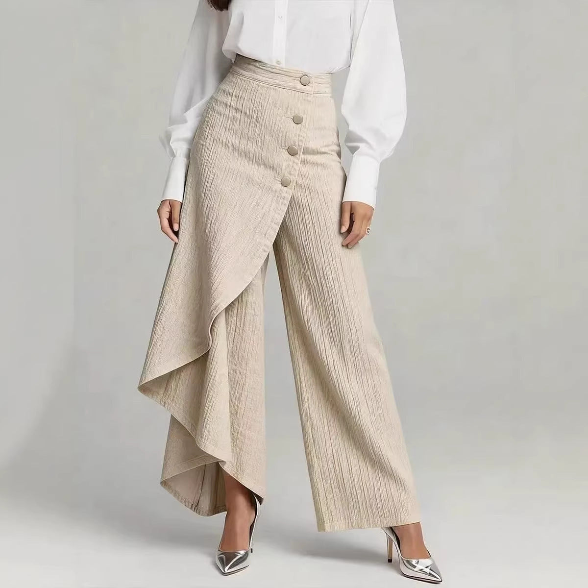 LUXORIA™ Atlas – Pantalon Large Plissé en Tissu Épais : L'Icône Streetwear Chic