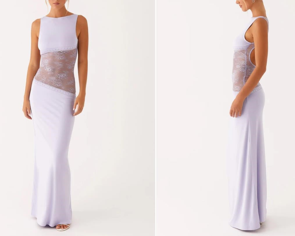 ISADORA™ Nocturne - Robe Longue en Dentelle & Fines Bretelles | L'Élégance Fatale