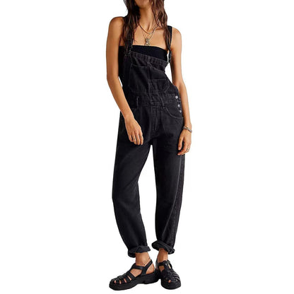 LUXORIA™ Salopette  Jean Large Casual  : Le Minimalisme Urbain District
