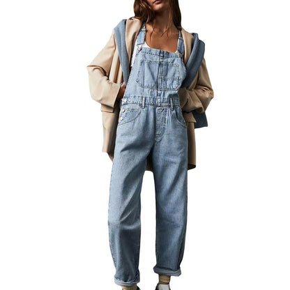 LUXORIA™ Salopette  Jean Large Casual  : Le Minimalisme Urbain District