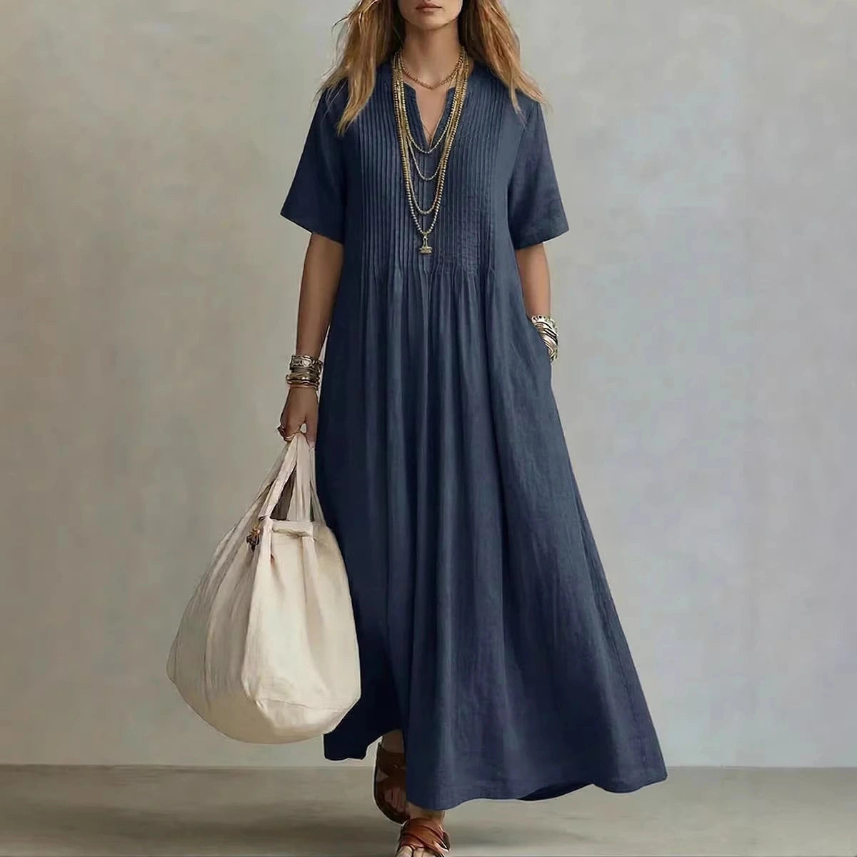 Robe Longue Plissée
