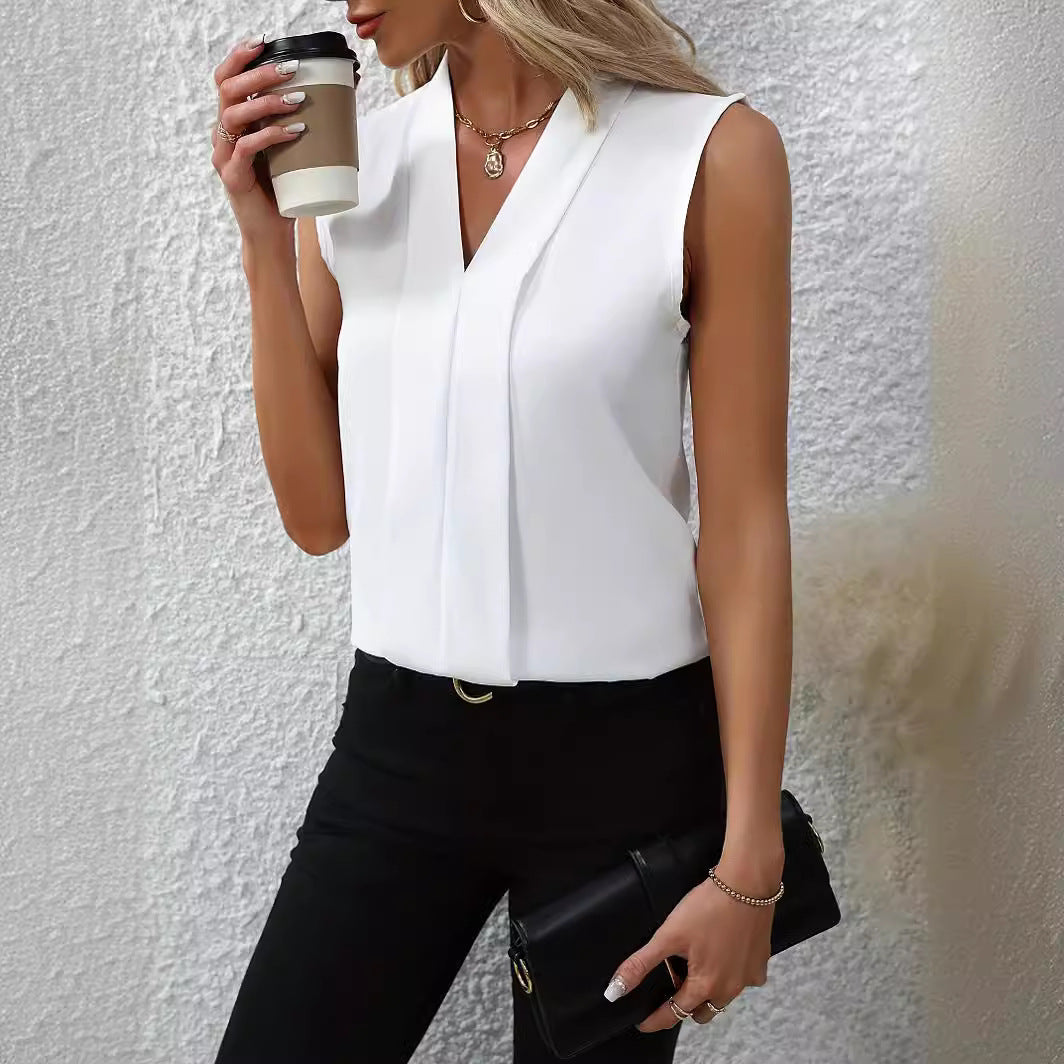 NERA™ Elina Chemisier Sans Manches Col en V