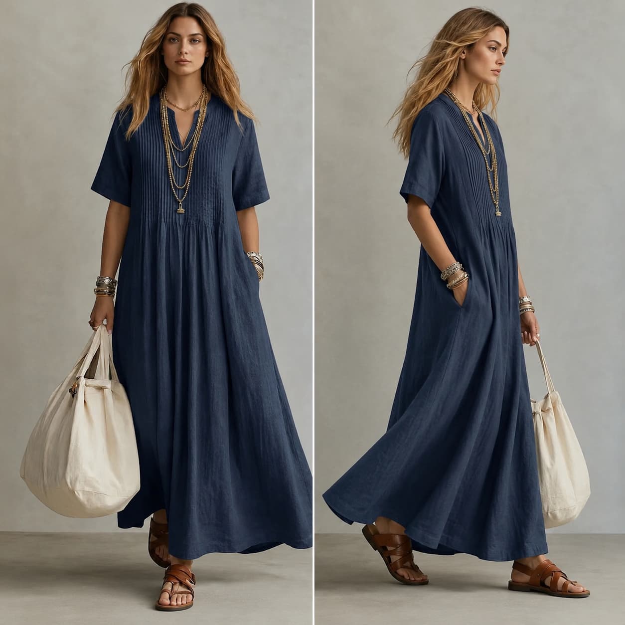 Robe Longue Plissée