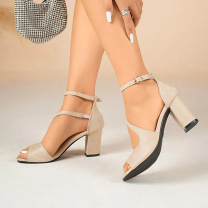 Sandales Romaines Femme à Talons Épais
