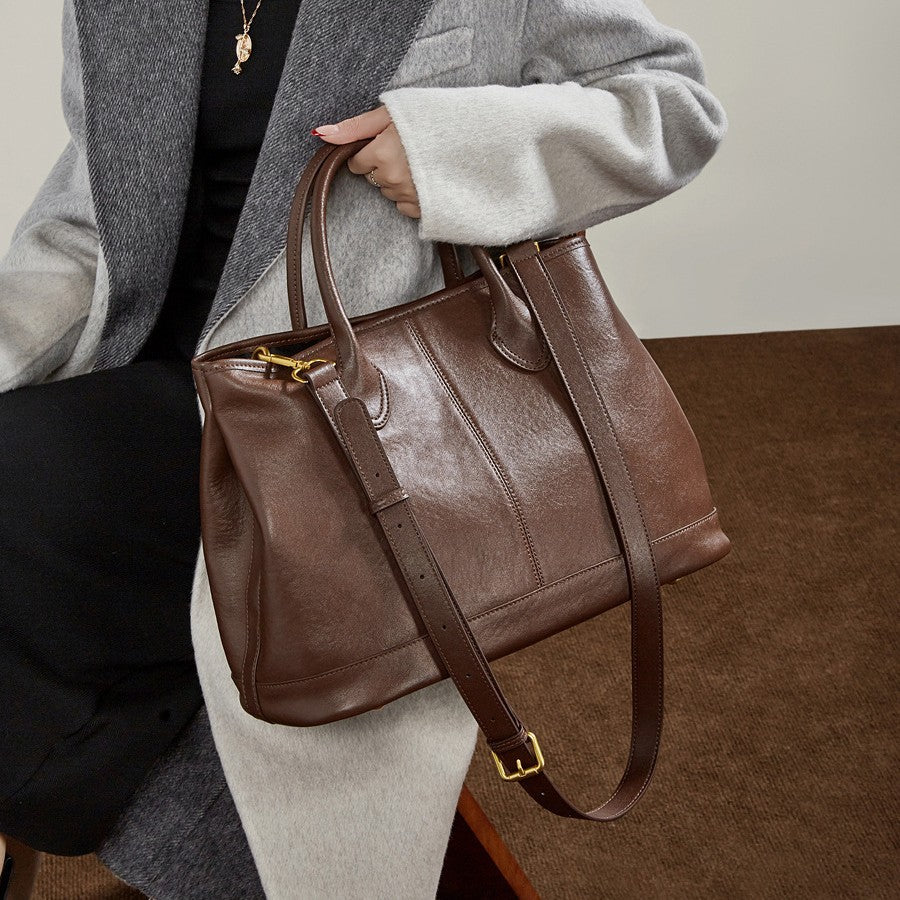 Charlox™ Essenza Sac Cabas en Cuir Pleine Fleur