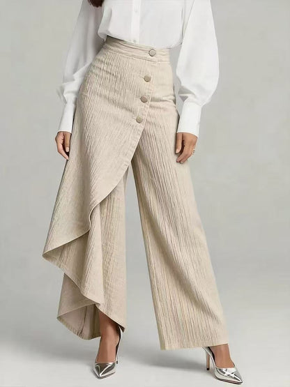 LUXORIA™ Atlas – Pantalon Large Plissé en Tissu Épais : L'Icône Streetwear Chic