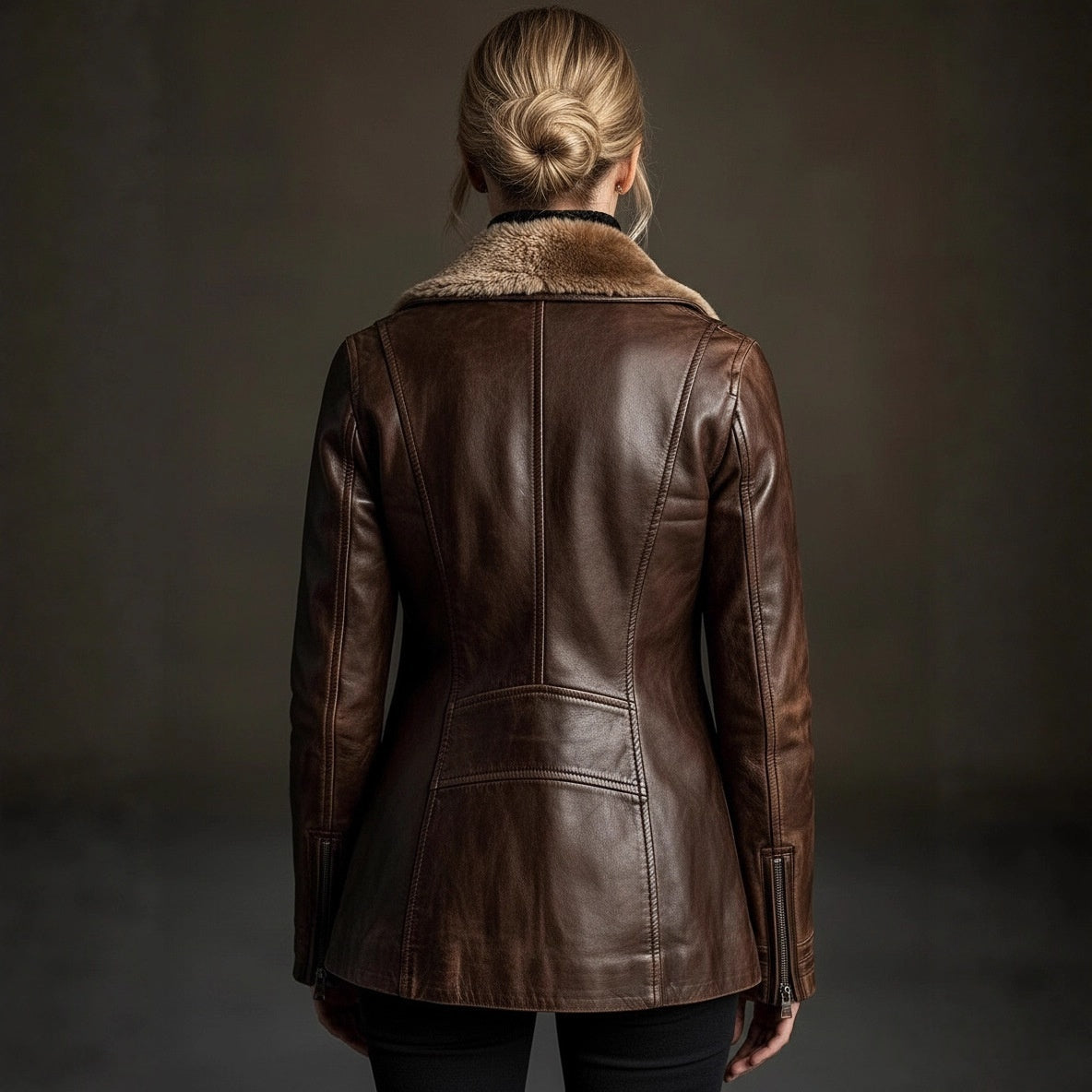VESPER™ Aspen  Veste en Suédine & Col Fourrure