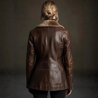 VESPER™ Aspen  Veste en Suédine & Col Fourrure