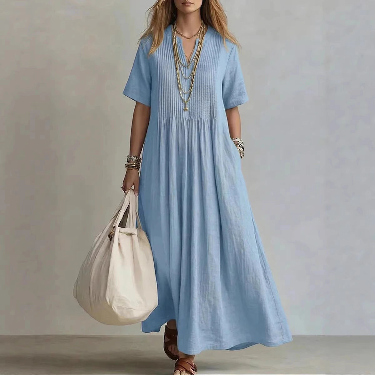 Robe Longue Plissée