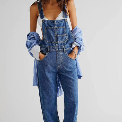 LUXORIA™ Salopette  Jean Large Casual  : Le Minimalisme Urbain District