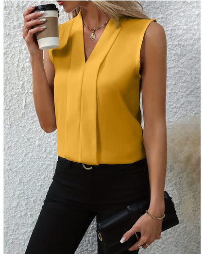 NERA™ Elina Chemisier Sans Manches Col en V