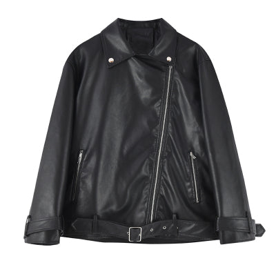 VESPER™ Vector Veste Biker Courte en Cuir Lavé