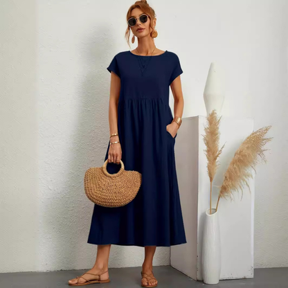 ISADORA™ Gaia Robe Longue Fluide Sans Manches