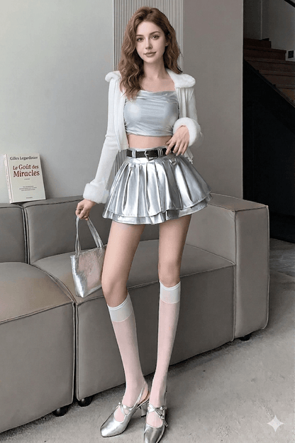 LUXORIA™ Jupe Plissée Élégante