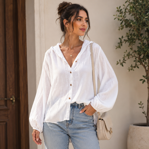 NERA™ Nomade - Chemise à Capuche en Lin & Coton | Cardigan Ample & Respirant
