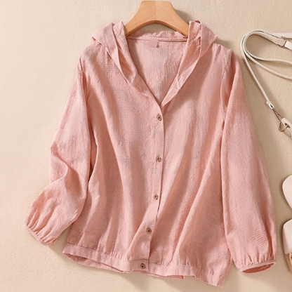 NERA™ Nomade - Chemise à Capuche en Lin & Coton | Cardigan Ample & Respirant